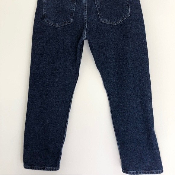 Wrangler Jeans Mens 34 29 Blue Dark Wash Regular Fit Denim Straight 100% Cotton - Picture 6 of 9